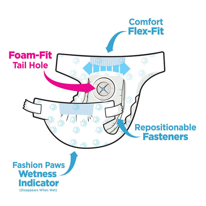 Wee - Wee Disposable Dog Diapers - 39YF - XSmall, 12ct - 5