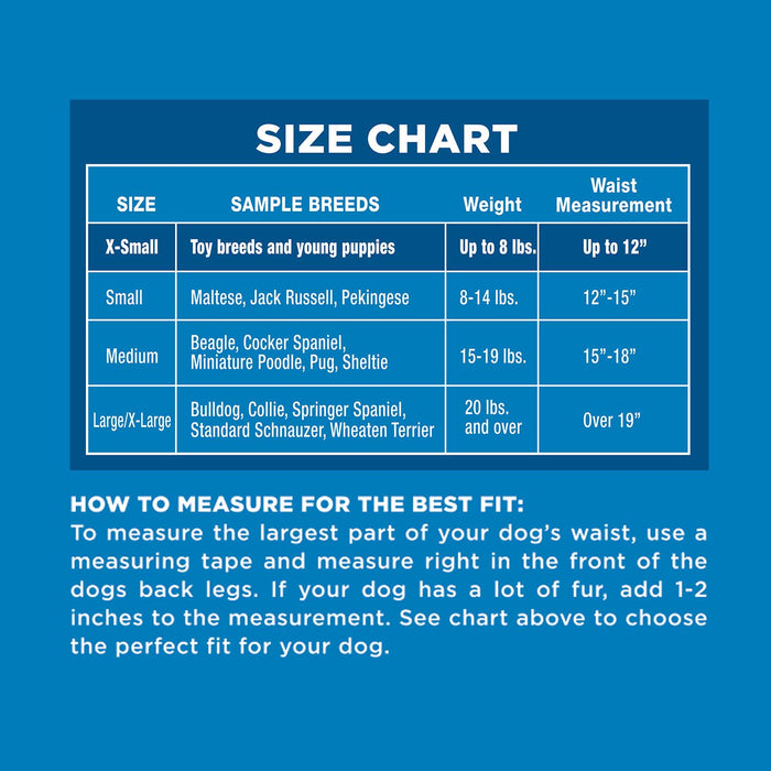 Wee - Wee Disposable Dog Diapers - 39YF - XSmall, 12ct - 6