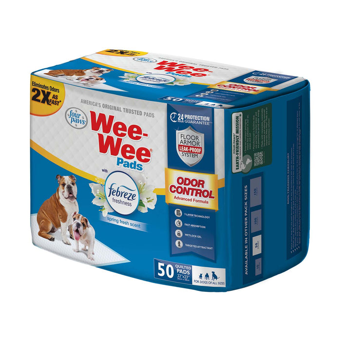 Wee - Wee Odor Control Dog Training Pads with Febreze Freshness - 39ZR - 50ct - 2