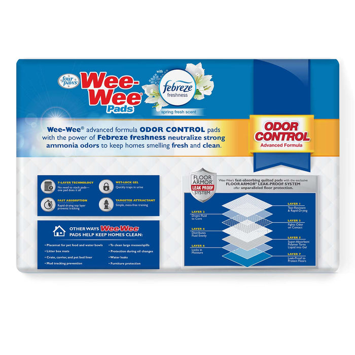 Wee - Wee Odor Control Dog Training Pads with Febreze Freshness - 39ZR - 50ct - 3