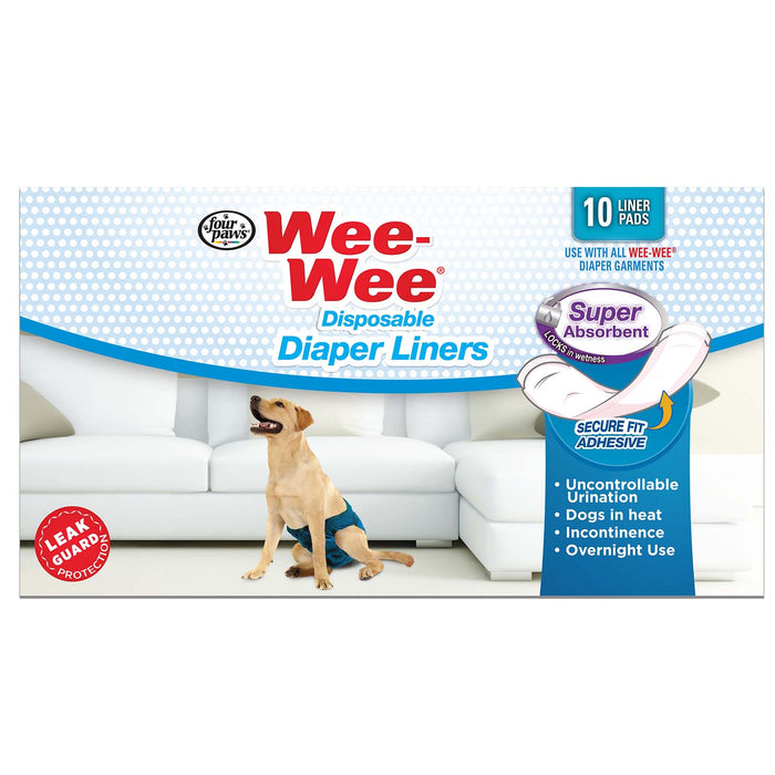 Wee - Wee Super Absorbent Disposable Dog Diaper Liners, 10 ct - 39YA - 10ct - 1