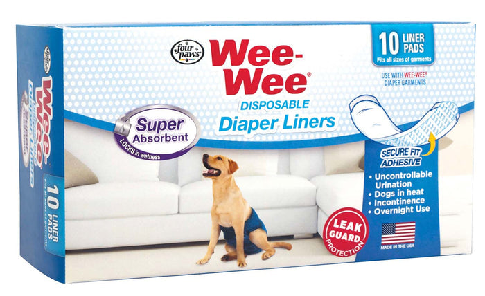 Wee - Wee Super Absorbent Disposable Dog Diaper Liners, 10 ct - 39YA - 10ct - 3