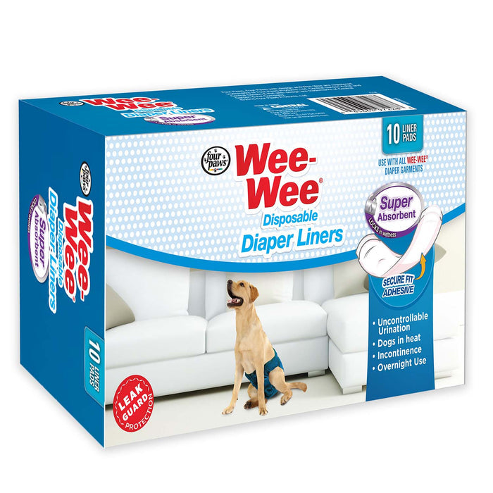 Wee - Wee Super Absorbent Disposable Dog Diaper Liners, 10 ct - 39YA - 10ct - 4