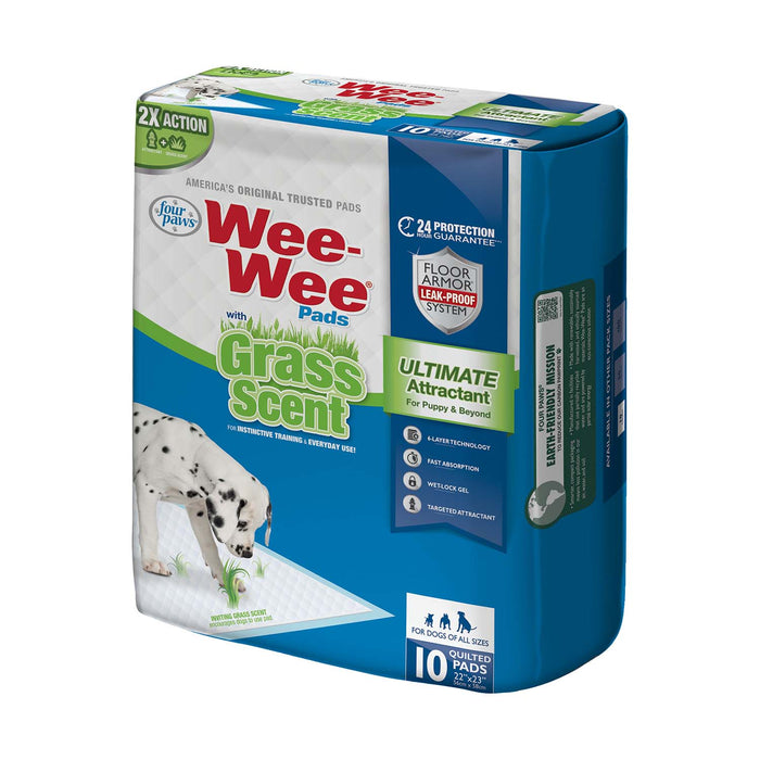 Wee - Wee Ultimate Attractant Dog Pee Pads with Grass Scent - 39ZM - 10ct - 2