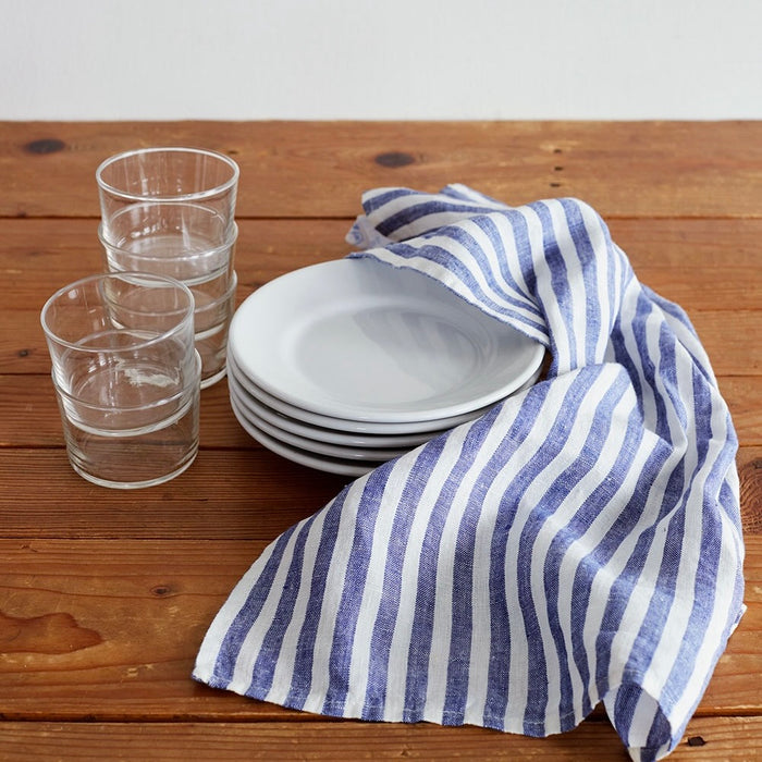 White Blue Stripe | Linen Kitchen Cloth