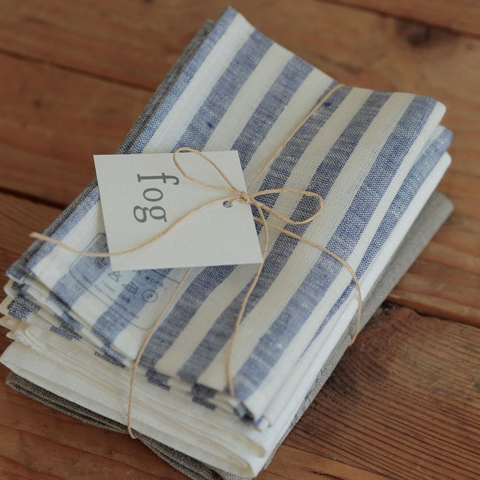 White Blue Stripe | Linen Kitchen Cloth