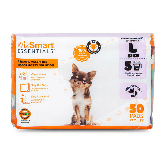 WizSmart Essentials Pads, Large, 50 ct, Fresh Scented - 024PC-0480 - Large - 1
