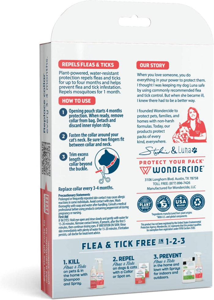 Wondercide Flea & Tick Collar for Cats, Peppermint - WC21P - Peppermint - 7